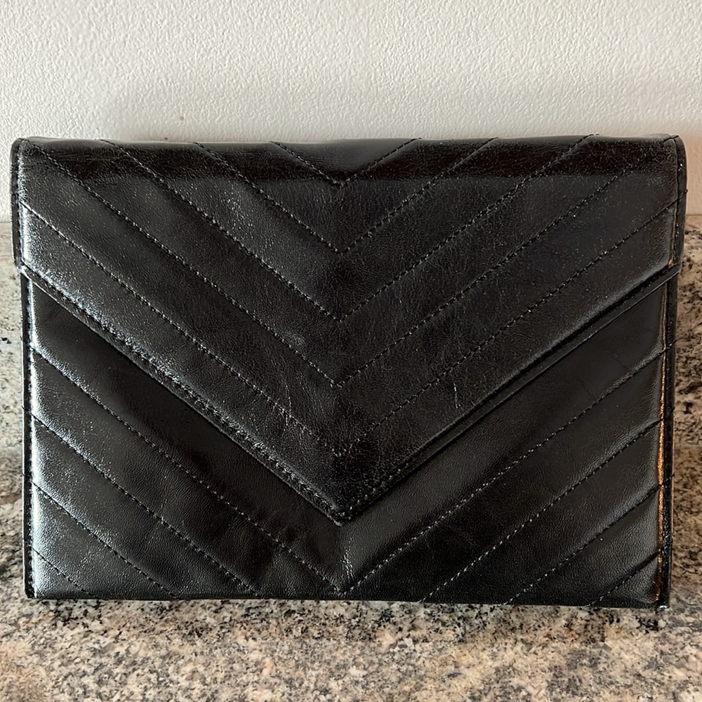 Vintage Authentic Saint Laurent Leather Clutch